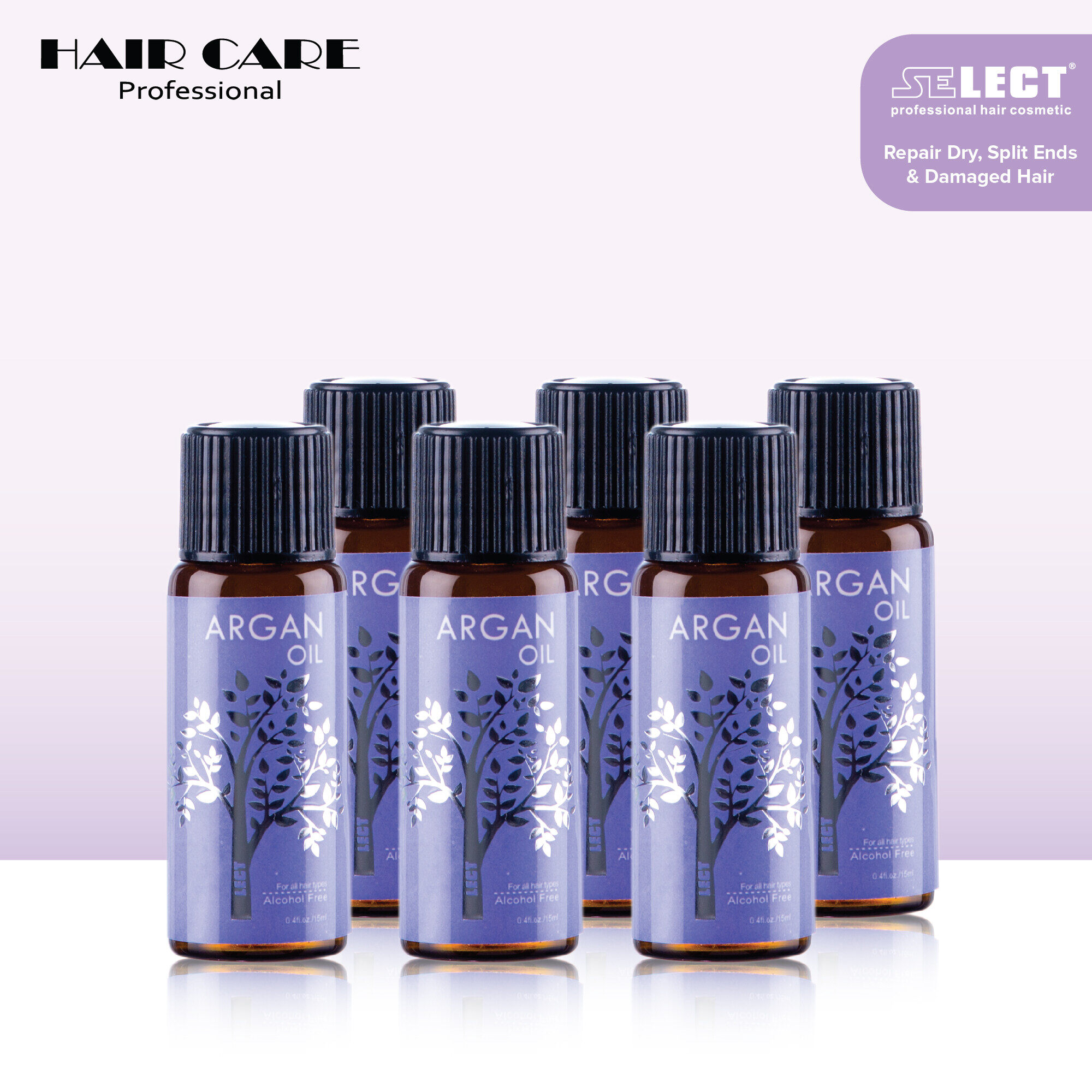 Gambar Select Argan Oil Healing Treatment (Hair Serum  Hair Oil) 15ml * 6  For Damaged Frizzy Hair and Split Ends