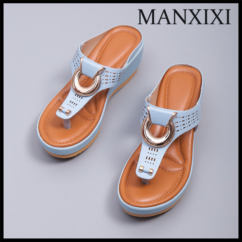 MANXIXI Fashion Women Beautiful Clip Toe Flat Sandals (Size 35-43) ราคา 347 บาท*ส่งฟรี