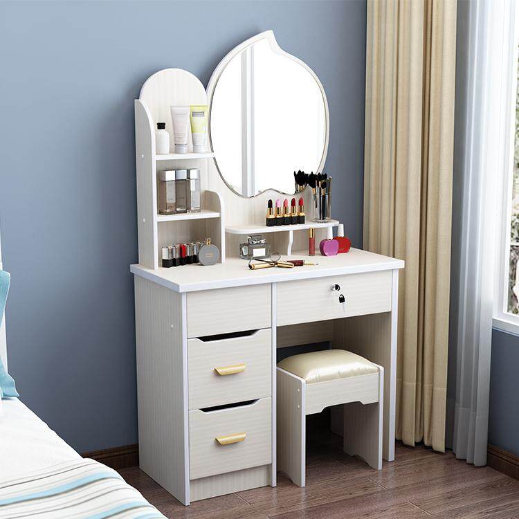 One Piece Dressing Table With Stool Hd, Vanity Desk With Drawers No Mirror