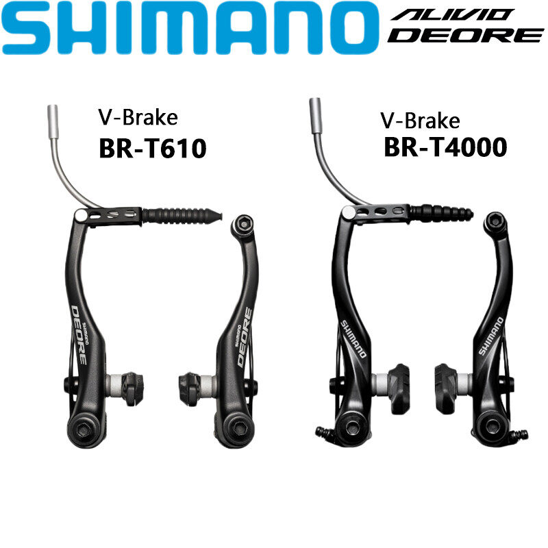 Shimano alivio t4000 t422 deore t610 v-bộ kẹp phanh phanh trước và bộ phía sau phanh cho mtb núi xe đạp gấp thành phố giải trí phanh xe đạp bộ kẹp phanh