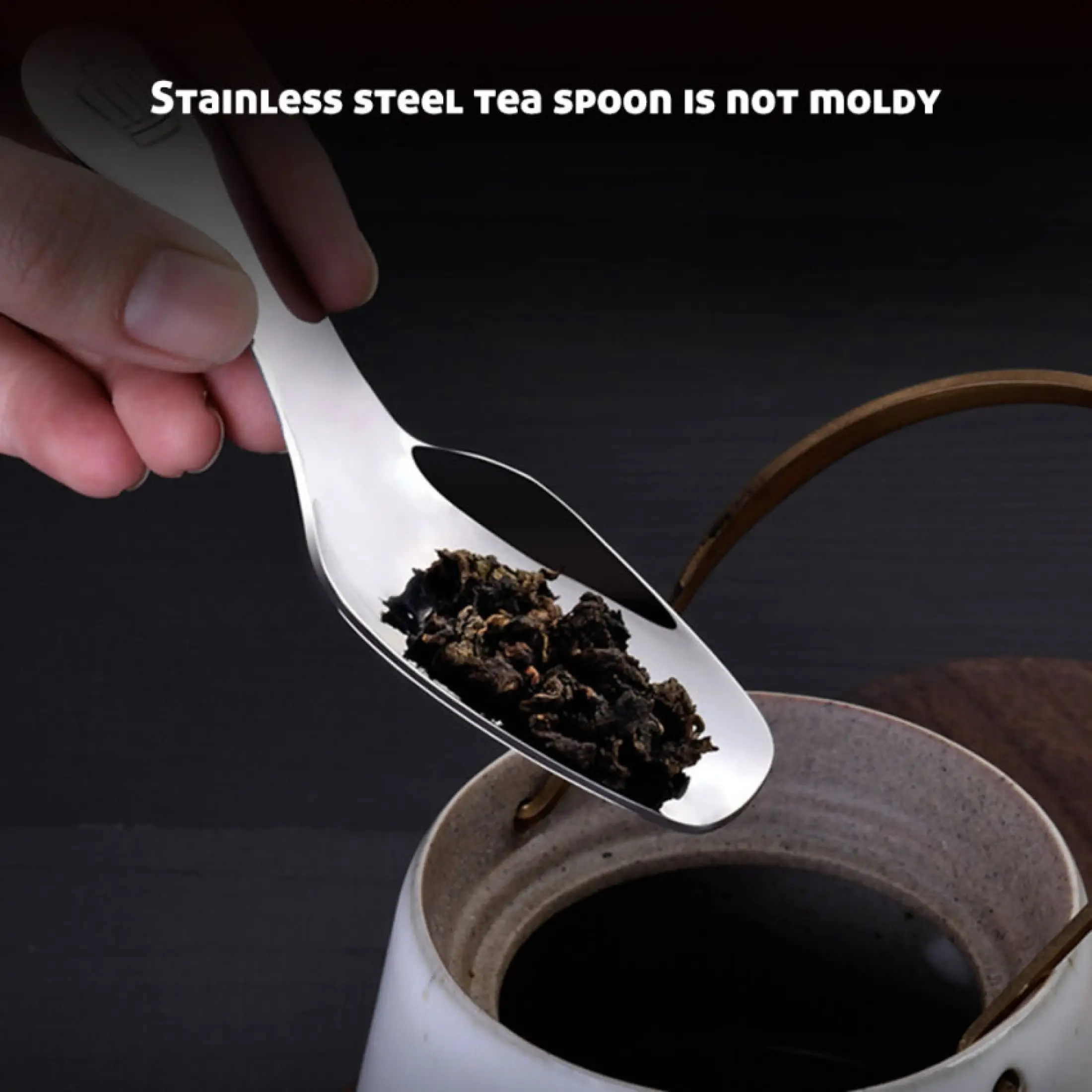Stainless Steel Spoon Short Handle Sugar Salt Spice Spoon Tea Coffee Scoop 1Pc