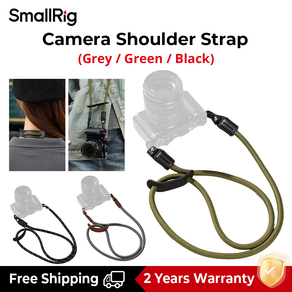  SmallRig Dây đeo máy ảnh Dây đeo vai bện Dây đeo cổ Dây đeo cho Fujifilm Sony Canon DSLR Mirrorless  Xanh lá cây Xám Đen  5056  5057 4882 