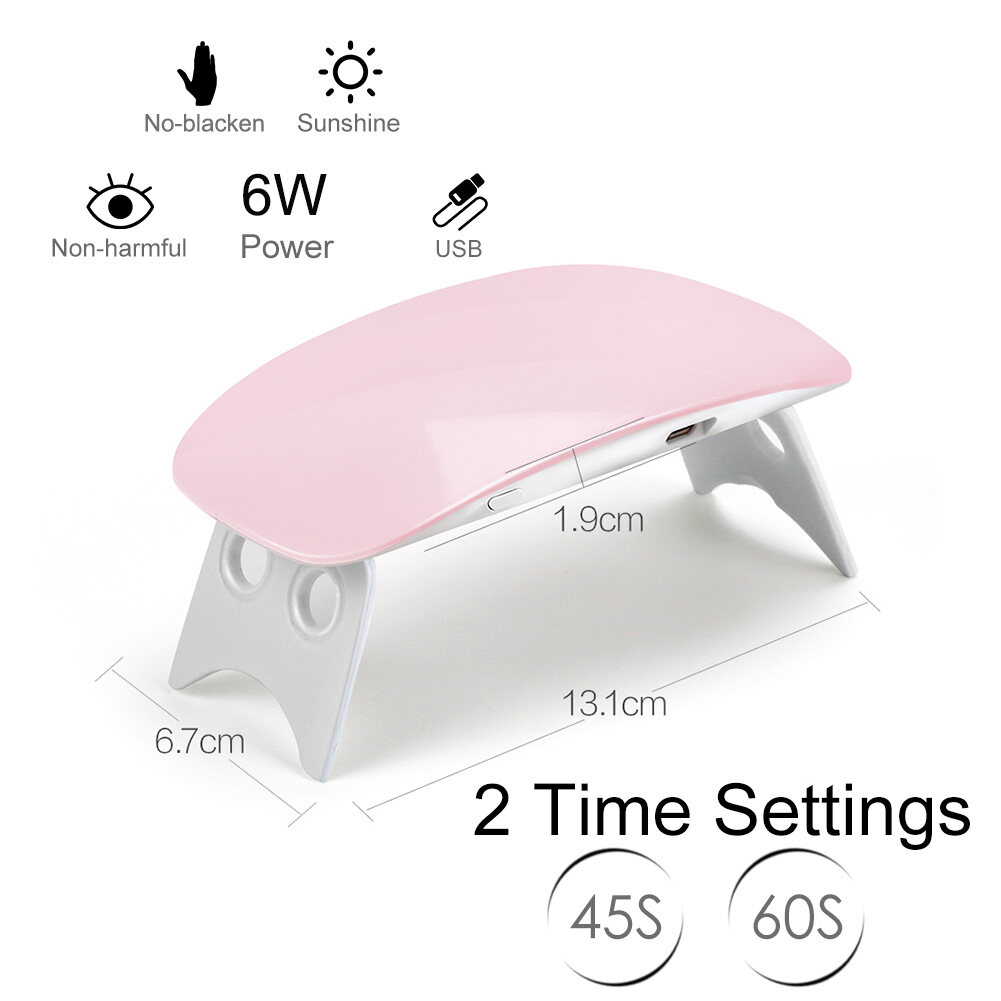 SHEOLLOH 6 Cái Nail Lacquer Kit 6 Wát UV LED Nail Đèn 8 Colors Gel Nail Set Làm Móng Tay Pedicure Nail Art Công Cụ