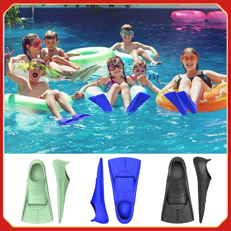 Vây tập bơi thoải mái Silicone Lap bơi ngắn lưỡi nổi chân chèo cho trẻ em nam giới trưởng thành phụ nữ xây dựng sức mạnh cơ chân