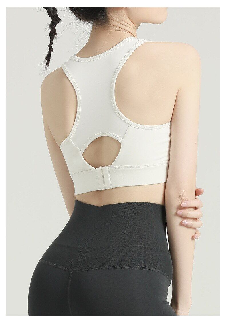 SUPERFLOWER Women's Breathable Sports Bra Absorb Sweat Shockproof Padded Athletic Gym Running Fiess Yoga Tops_voghion.com