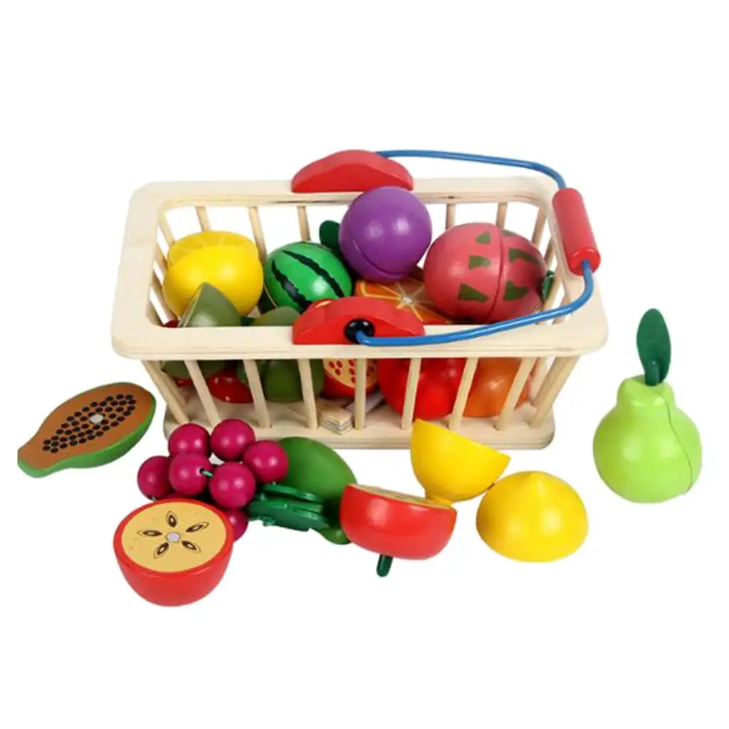 wooden cutting food toys