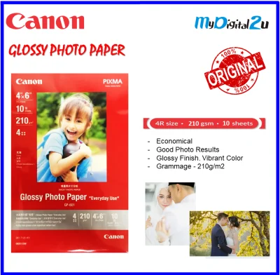 Canon 4R Glossy Photo Paper 10 OR 30 sheets (GP-501/GP-601) (1)