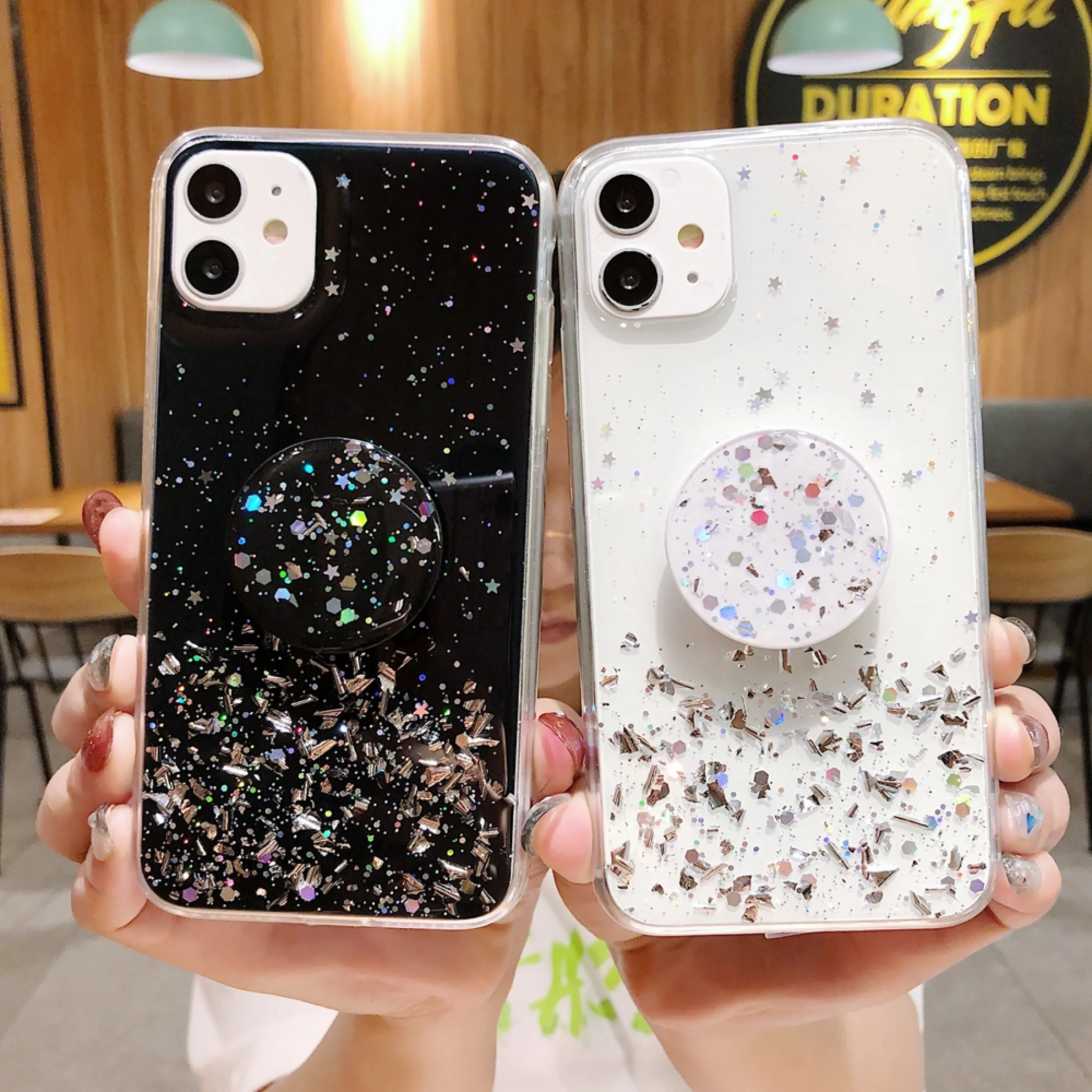 Raxfly Fashion Clear Glitter Phone Case For Iphone 11 Pro Max 11 Pro 6 6s 7 8 Plus X Xr Xs Max 3d Cute Silicone Tpu Back Cover For Iphone 12 Se