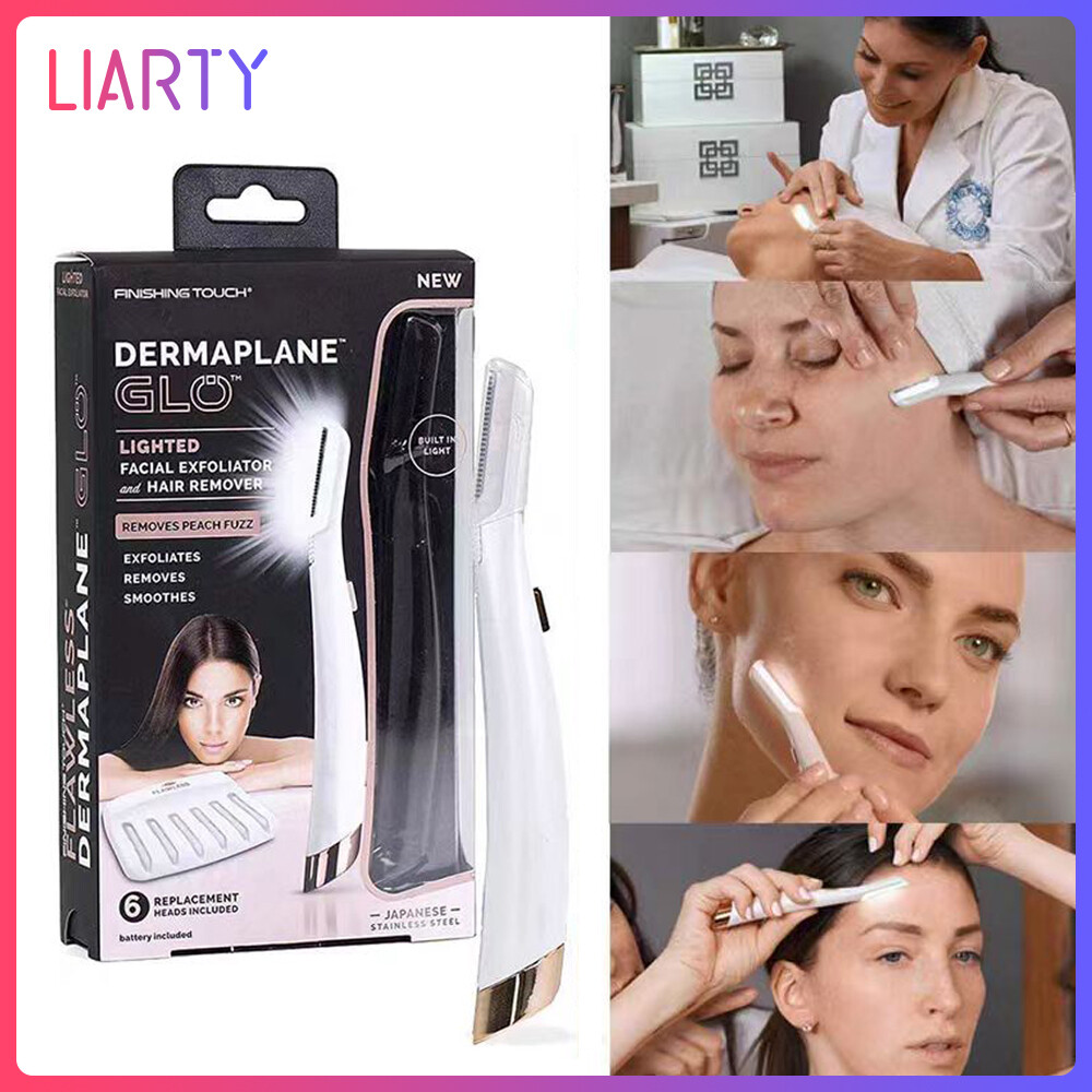 Máy Cạo Lông Mặt Có Đèn, Máy Cạo Râu Điện, Dụng Cụ Cạo Lông Mặt, Tẩy Tế Bào Chết Không Đau Cho Da Chết Và Cổ