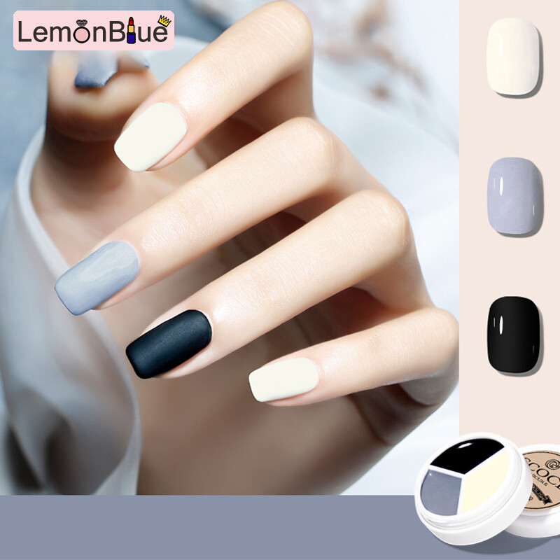 Gambar LemonBlue Gel Nail Polish Colorful Solid Nail Polish Cream Professional Manicure Supplies for Women Girls