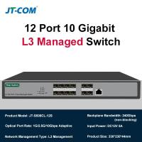 JT-COM 8-port Managed Switch 10G SFP+ Layer 3 Fiber Optical Switch with Console Support DHCP VLAN LACP