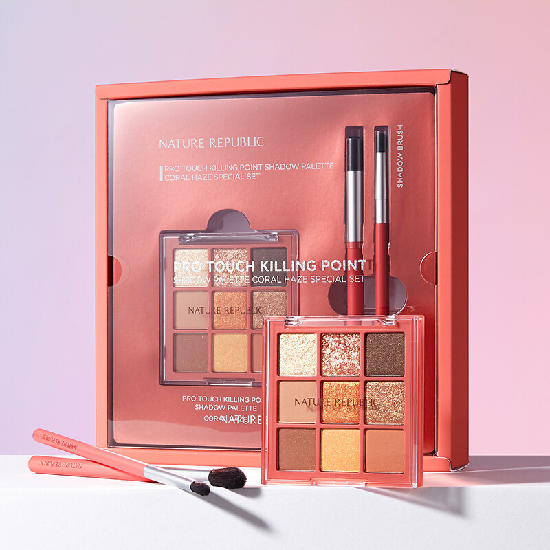 Gambar Nature Republic Pro Touch Killing Point Shadow Palette Coral Haze Special Set