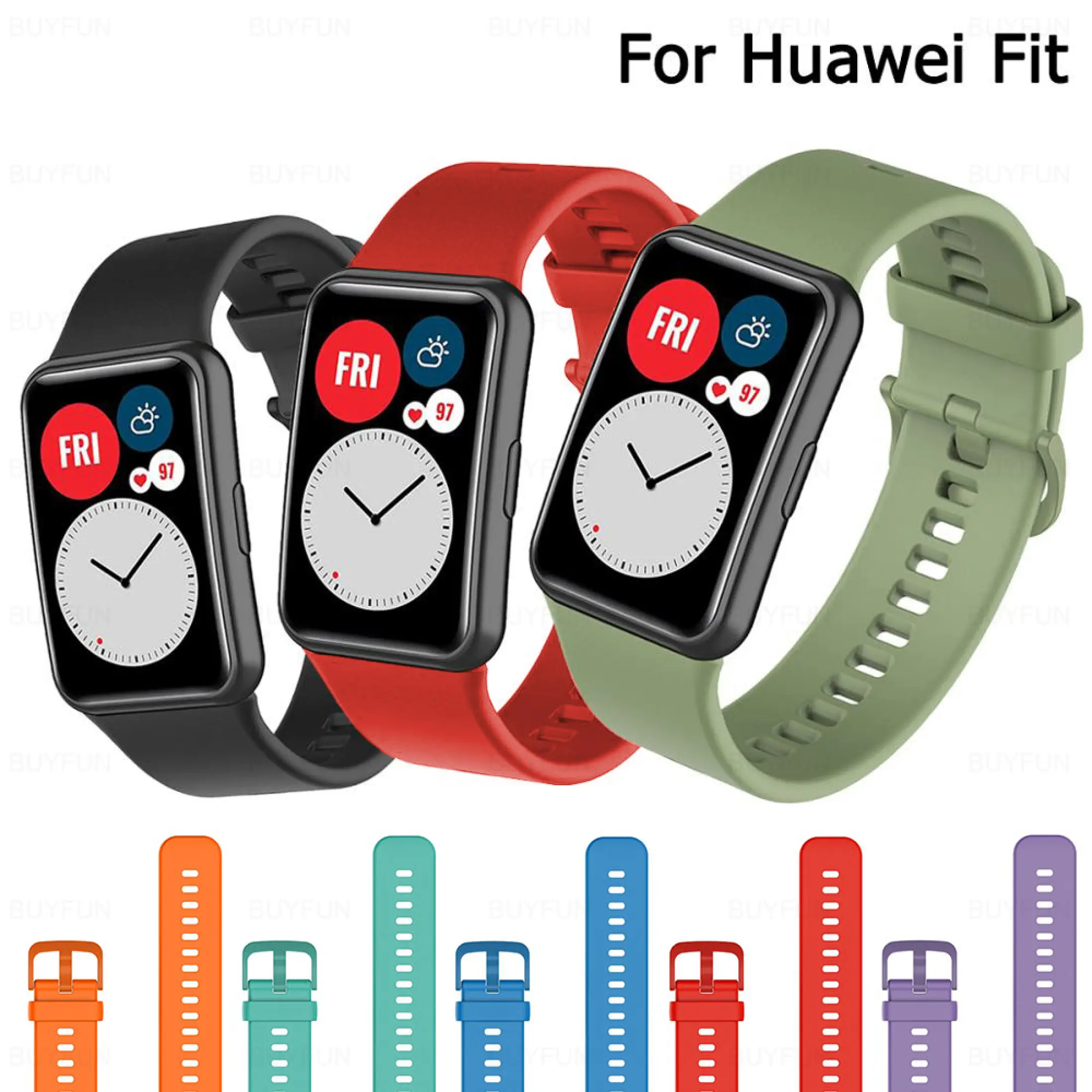 Silicone Soft Smartwatch Replacement Sport Wrist Watchband For Huawei Watch Fit Band 2020 Strap Smart Wristband Bracelet Accessories Lazada Singapore