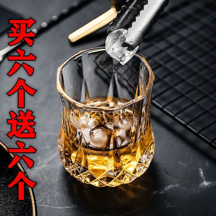 Gambar high quality Classical household glass of whiskey cocktail glass the glass cup to drink brandy bar beer cup