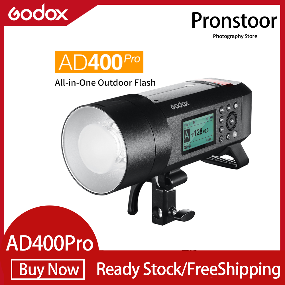 Godox AD400 Pro WITSTRO All-in-One Outdoor Flash AD400Pro Li-on Battery TTL HSS with Built-in 2.4G Wireless X System ราคา 22,479 บาท*ส่งฟรี