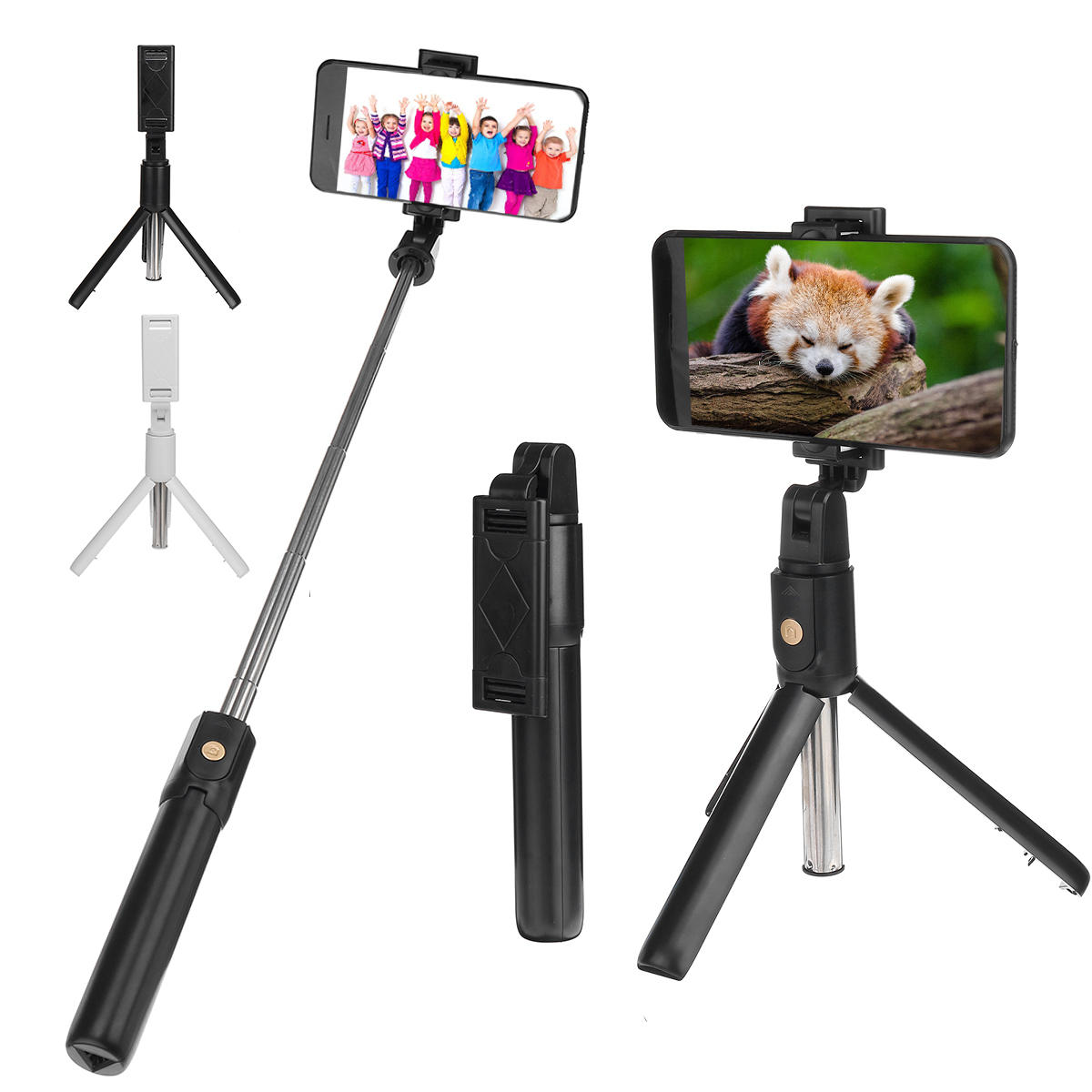 K07 Flexible Selfie Stick Tripod Stand Bluetooth Remote Control For ...