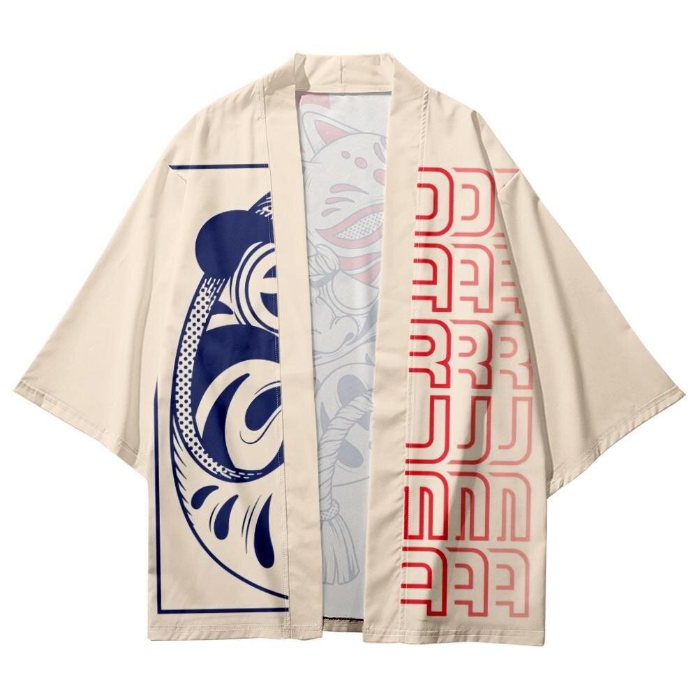 2024 Thời Trang Dạo Phố Dharma Egg In Truyền Thống Kimono nam đơn giản Áo Cardigan nữ Cosplay Áo Sơ Mi Harajuku Nhật Bản Samurai Haori