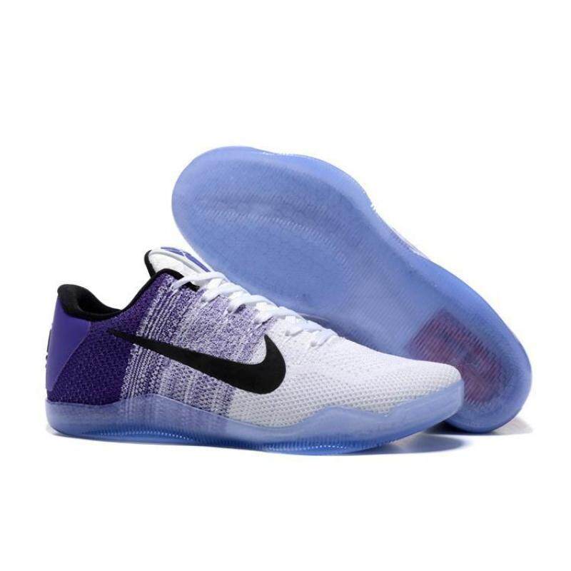 white and purple basketball shoes
