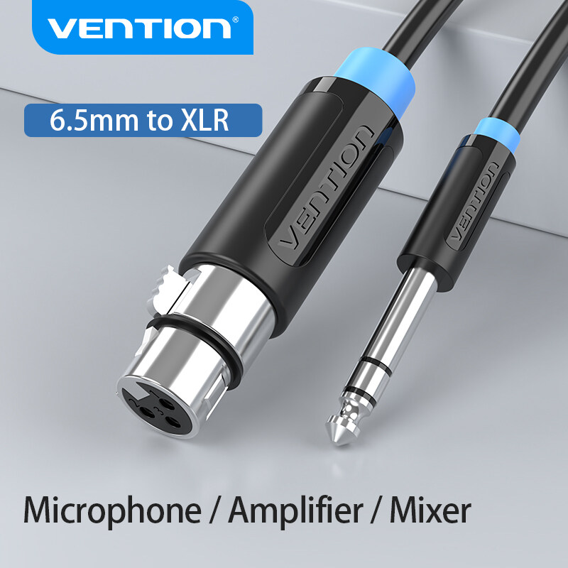 Vention Dây Canon Cái Ra 6 Ly Cáp 6.5mm Đến XLR 5M 10M 15M cho Microphone Karaoke Mixer Stereo Power