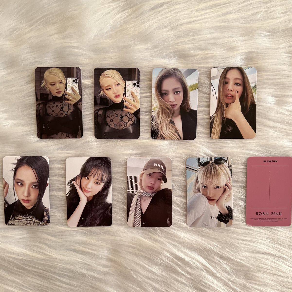 Blackpink Born Pink Thẻ Ảnh Jennie Rose Lisa Jisoo Thẻ Ảnh 8 Per Set