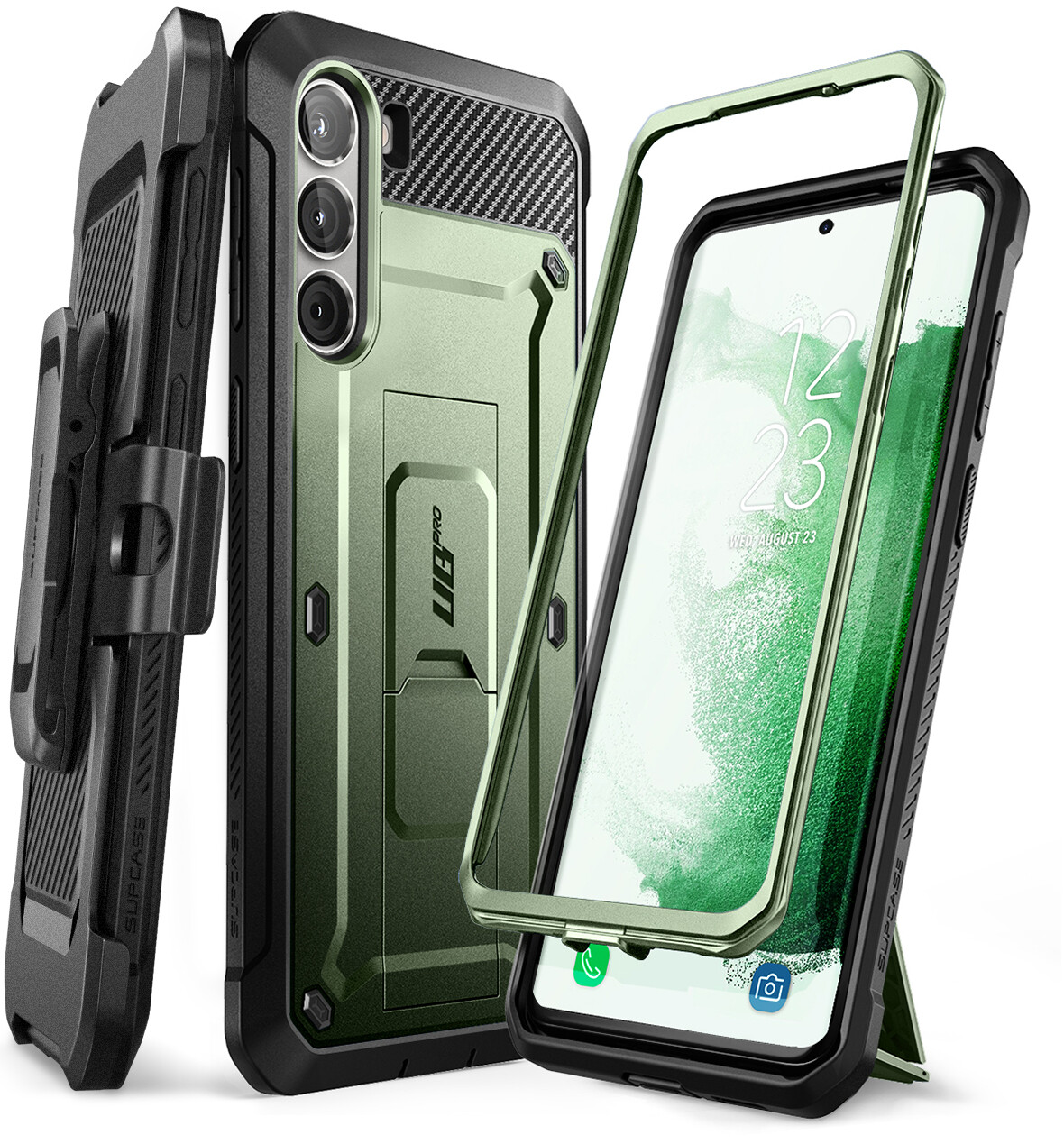 Supcase ốp lưng unicorn beetle pro cho samsung galaxy s23 plus 5g ốp có chân đế & kẹp thắt lưng gồ ghề hai lớp toàn thân không tích hợp bảo vệ màn hình