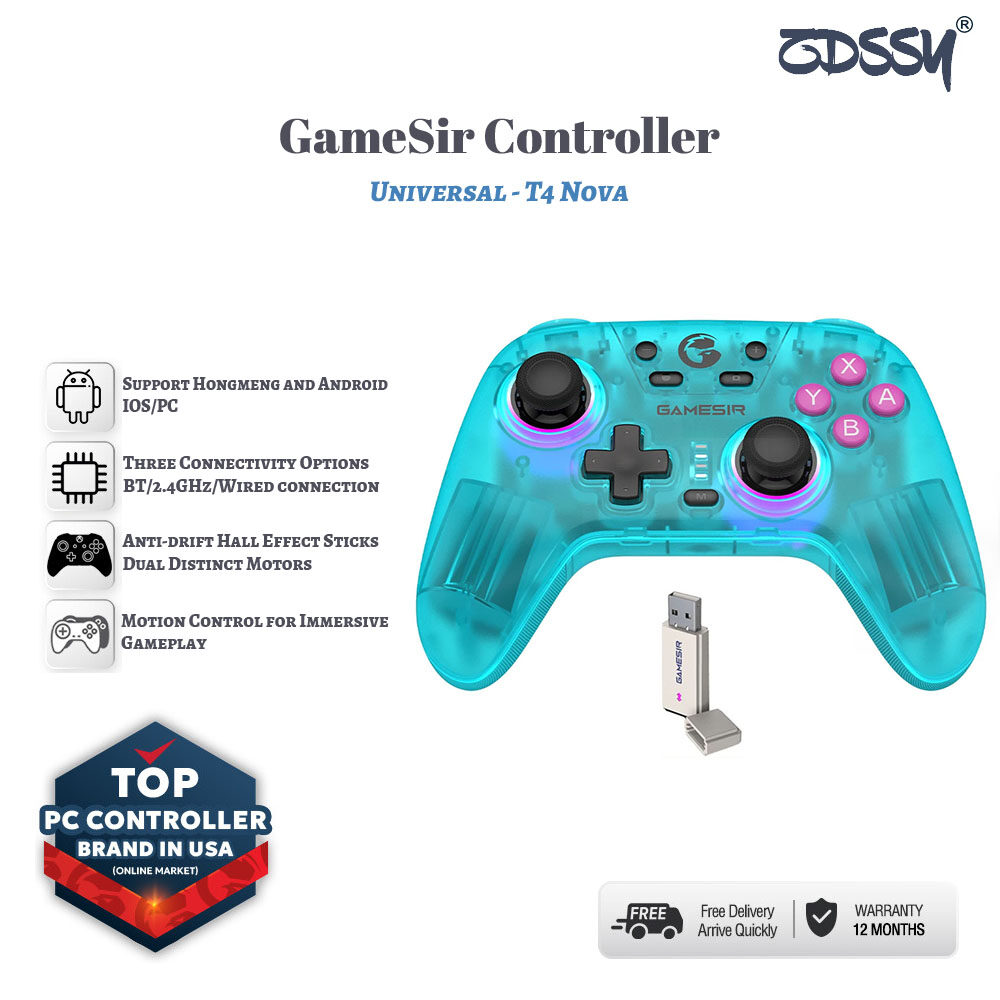 ZDSSY GameSir Nova Wireless Switch Controller Bluetooth Gamepad with Hall Effect for Nintendo Switch iPhone Android Phone PC ราคา 833 บาท*ส่งฟรี