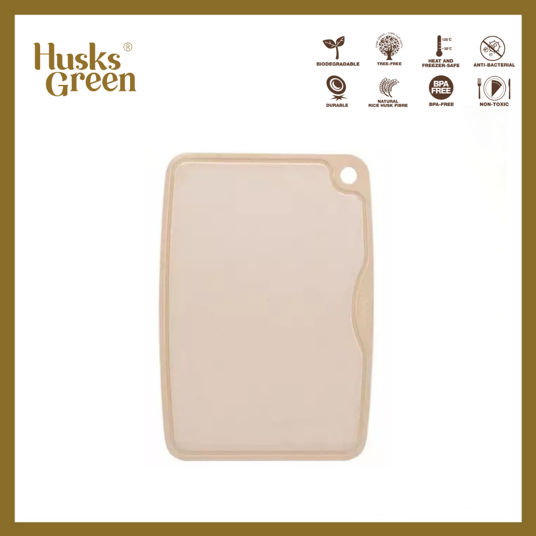 Gambar Husk s Ware New Classic Cutting Board (S) | Rice Husks | Natural | Eco Friendly | Biodegradable | BPA Free | Microwaveable