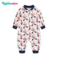 Kiddiezoom 100% Cotton Newborn Baby Clothes Long Sleeve Baby Romper Full Print Comfortable Breathable 0-24 Months