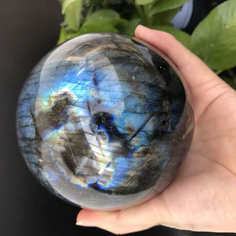 Quả Cầu Labradorite Quả Cầu Đá Tự Nhiên Labradorite Đánh Bóng Tự Nhiên Đá Quý Pha Lê Đá Bóng Trang Trí Phòng