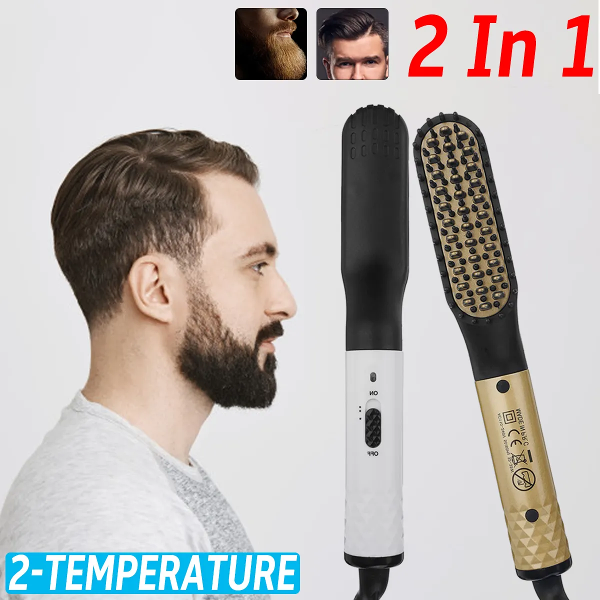 temperature to straighten beard