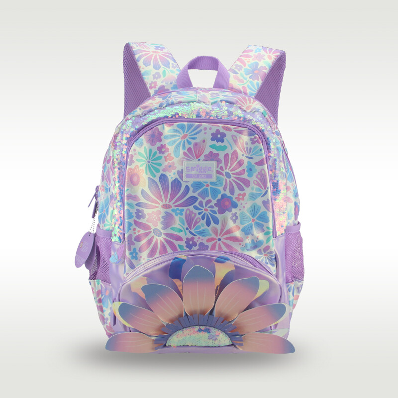Smiggle cặp đi học trẻ em bé gái long lanh ba lô khoác vai sen đồ dùng học sinh 16 inch 7-12 tuổi