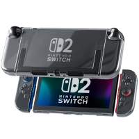 Clear Dockable Case for Nintendo Switch 2 2025 Protective PC Shell Case Slim Design Transparent Controller Cover with Detachable joycon Compatible with New Nintendo Switch 2 7.9 Inch