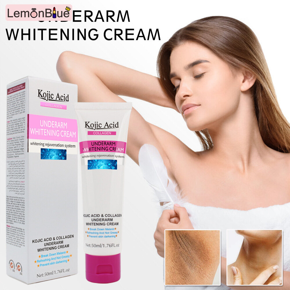 Gambar LemonBlue Underarm Whitening Cream 50ml Private Parts Skin Lightening Cream for Dark Skin for Dark Skin Neck Bikini Area Inner Thigh   Armpit 50ml Private Parts Skin Lightening Cream Underarm Whitening Cream