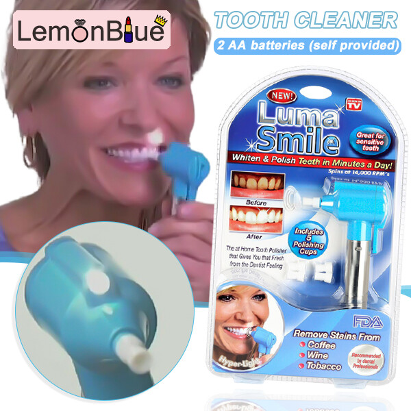Gambar LemonBlue Professional Strength Tooth Polisher   Whitener Surface Stains Removal Battery Oral Care Useful Strength Tooth Polisher   Whitener Professional Surface Stains Removal Battery Powered