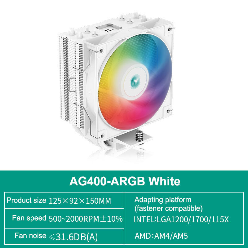 DEEPCOOL Bộ Tản Nhiệt CPU GAMMAXX 400 AG400 V5 ARGB 4 Ống Dẫn Nhiệt Quạt Tản Nhiệt Làm Mát Bằng Khôn