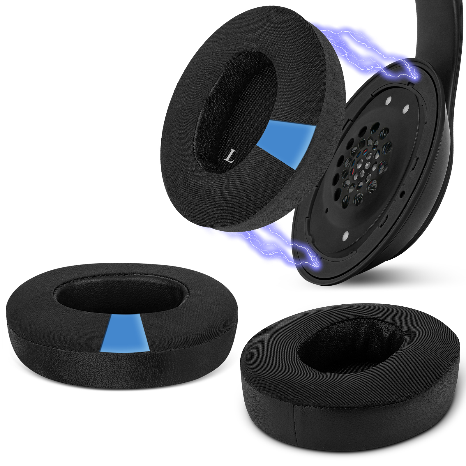 Geekria SNAP Ear Pads for Studio 2/3 Wireless Series Easy Switch Ear Cushions, Exchange Earpads in Seconds, Repair Parts (Black Cooling-Gel, 1 Pair) ราคา 850 บาท*ส่งฟรี