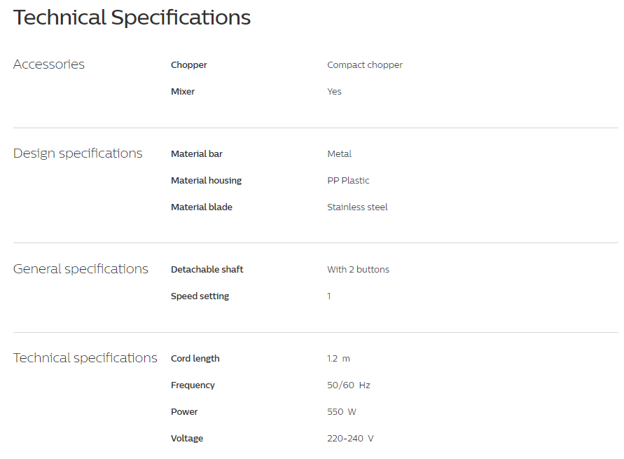 Philips Hand blender HR1328/90 Dinor Kempas Jaya