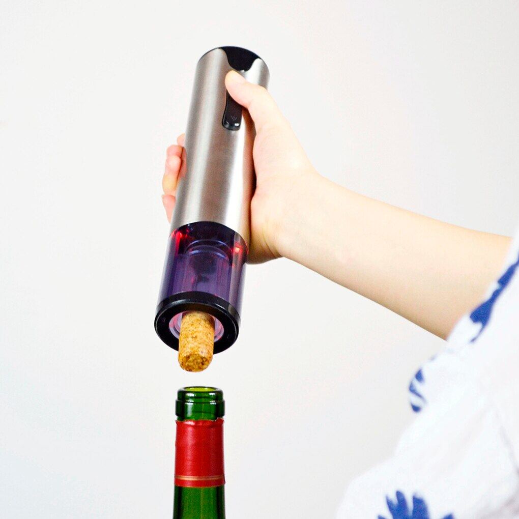 Stainless Steel Electric Wine Opener Corkscrew Automatic Rechargeable Wine Bottle Cork Remover