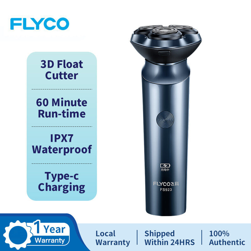 Máy cạo râu điện FLYCO dao cạo cho người đàn ông Máy cạo râu di động có thể sạc lại không thấm nước fs922/fs923