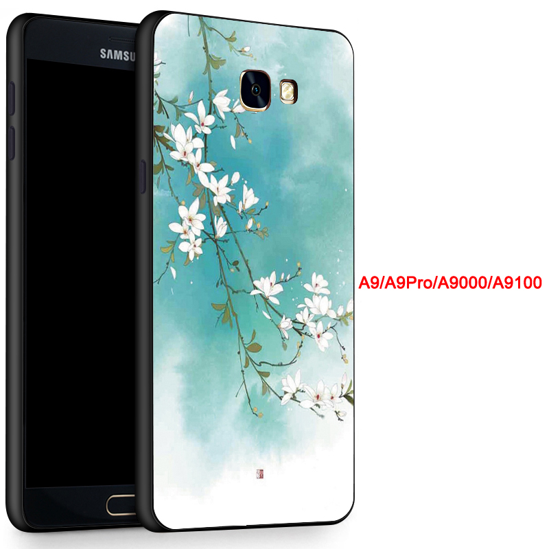 Ốp điện thoại cho samsung galaxy a9 2016/a9 pro 2016/a9000/a9100 vỏ bọc silicone dễ thương có cùng mẫu túi khí kê điện thoại và một sợi dây