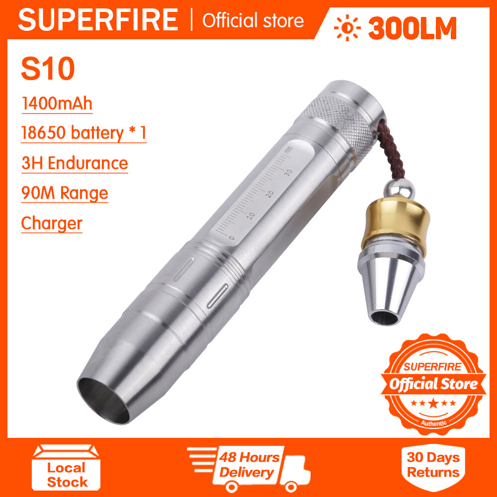 Đèn led ngọc bích superfire đèn pin s9, đèn pin mini cầm tay s10 đèn cây cree xpg bấc đèn pin sạc điện