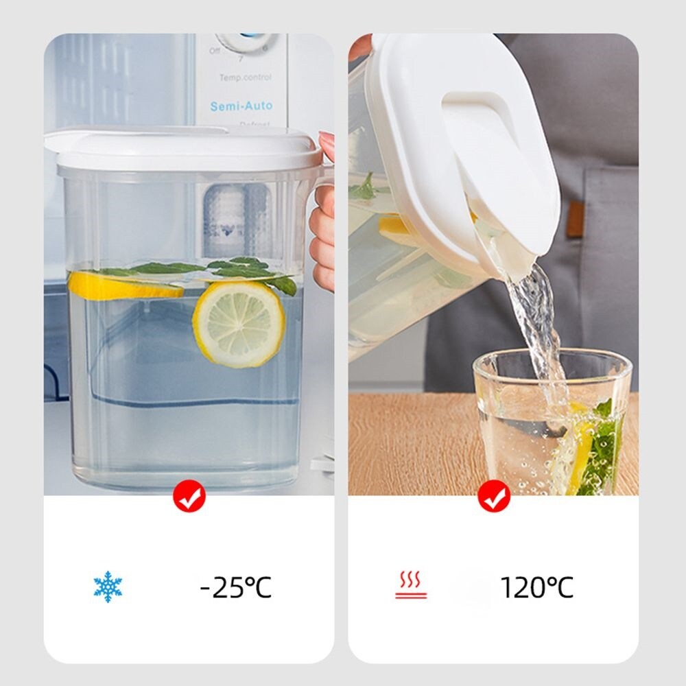 Gambar ?CW? Water BottleDrinkware Pot Large Capacity Push Flap JugJuice Jug Cold Kettle Transparent Sealing Kettle