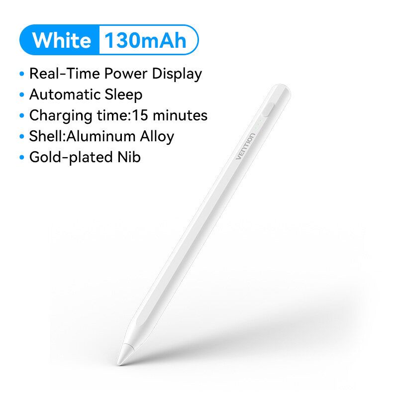 Vention Bút Cảm Ứng Cho iPad - Bút Apple Pencil Thế Hệ Mới Chống Chạm Khoá Cảm Ứng Nghiêng Sạc Type-