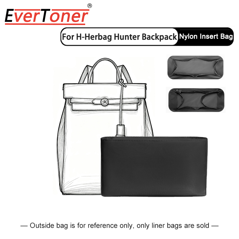 EverToner Nylon Purse Organizer Insert Fit for H-Herbag Hunter Backpack Inside Storage Bag Mulitple Pockets Zipper Cosmetics Organizer ราคา 875 บาท*ส่งฟรี