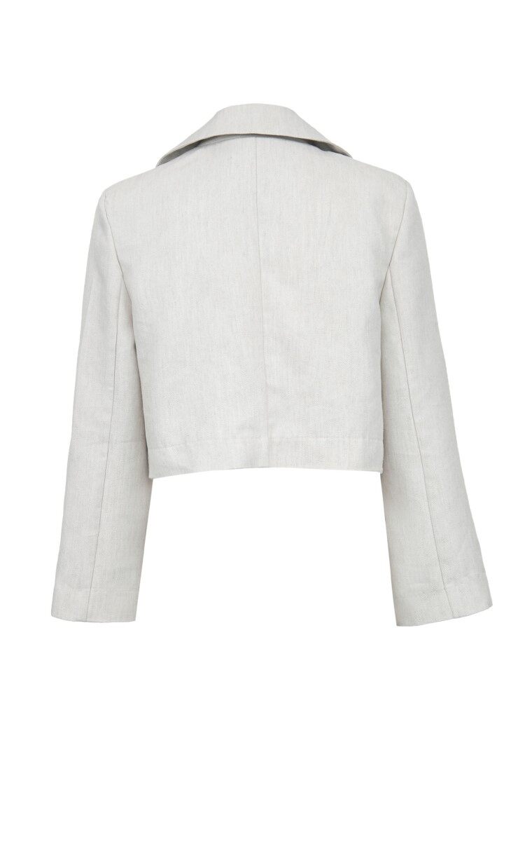 Vero Moda Áo Blazer Lửng Trơn Vải Lanh Hai Nút Có Ve Áo Cho Nữ 321208018
