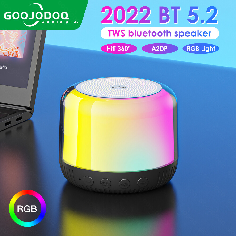 GOOJODOQ Speaker Bluetooth Portable Speaker Stereo Mini led HiFi Wireless Speaker ราคา 211 บาท*ส่งฟรี