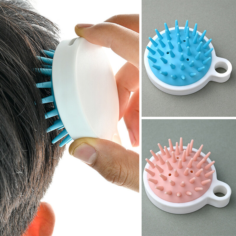 Silicone da đầu thiết bị mát xa tóc dầu gội massage Bàn chải tắm đầu làm
