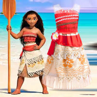 Mqatz trẻ em cosplay vaiana công chúa Moana Đầm hóa trang Vòng cổ tóc giả cô gái bữa tiệc Halloween Moana ăn mặc trang phục COSPLAY hyqy01