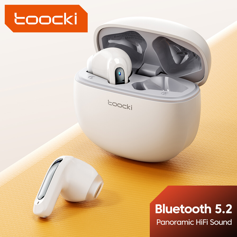 Toocki TWS V5.2 Semi In Ear Wireless Bluetooth Earphones Bass Earphones, Sports Earphones With Charging Case ราคา 206 บาท*ส่งฟรี
