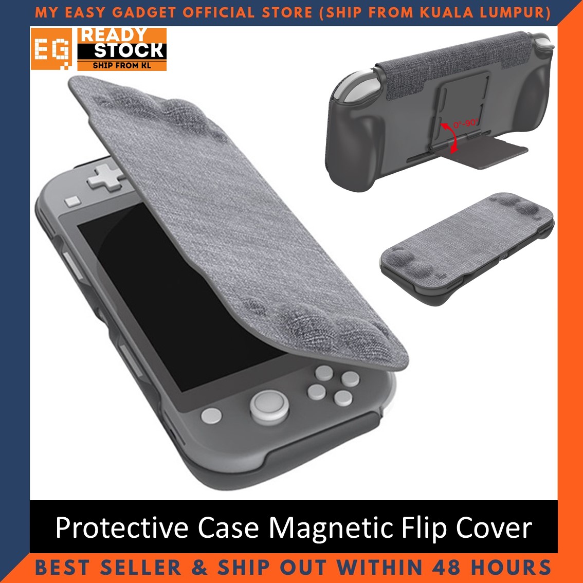 Mikiman Nintendo Switch Lite Protective Case Magnetic Flip Cover Carrying Case With Kickstand Lazada Mikiman Nintendo Switch Lite Protective Case Magnetic Flip Cover Carrying Case With Kickstand Lazada